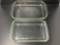 2 Pyrex 9 x 13 Clear Glass Baking Dishes