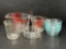 Pyrex Lot- Measuring Cups, 4 & 1 Small Glass Bowls