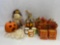 Halloween Lot- Scarecrow, Jack-O-Lanterns, Candle Holders, Fall Foliage