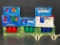 Colored Christmas Light Bulbs- 8 Boxes, Some Partials and 2 Steer Head Covers