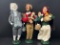 3 Byers' Choice Carolers- Dicken's Series Jacob Marley, Man w/ Firewood, & Traditional Shopper Lady