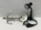 Standing Magnifying Glass, 2 Electric Lights and Battery Powered Head Magnifying Lamp