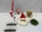 Christmas Decorations- Climbing Santa, Santa Figure, Wreath, Light-Up Nativity, Clip-On Candles