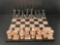 Marble Type Mexican Onyx Chessboard and Game Pieces