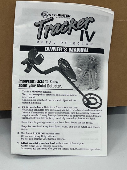 Bounty Hunter Tracker IV Metal Detector- New in Box