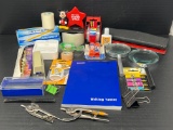 Desk Items- Compasses, Wite-Out, Tabs, Writing Tablet, Stapler, Pencils, Tape, Magnifying Glasses