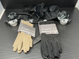 2 Pairs of Smart Gloves (New), 2 Northwest Head Lamps, Shoulder Holster