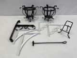 Decorative Metal Pieces- Brackets, Small Easel, Plant Holders, Other Piece