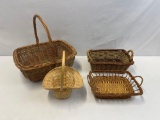 4 Baskets- Various Sizes and Shapes