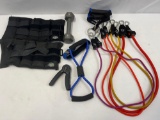 Exercise Equipment- Weights, Grips, Resistance Cords