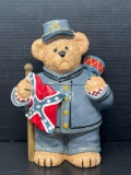 Boyd's Home Ceramic Confederate Bear Figure