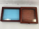 Pair of Wood & Glass Display Cases