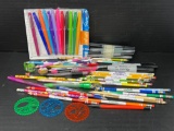 Pens, Pencils, Markers, Colored Pencils, Erasers, Tape and More