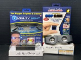 MIghty Sight LED Magnifying Eyewear, Cop Cam Security Camera, Hands-Free Binoculars and USB Unit