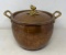 Copper Soup Kettle with Acorn Adorned Lid, Ruffoni Italy 7.5 qt.