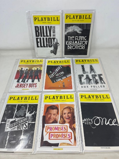 8 Playbills in plastic sleeves, 2010-2016, Billy Elliot,