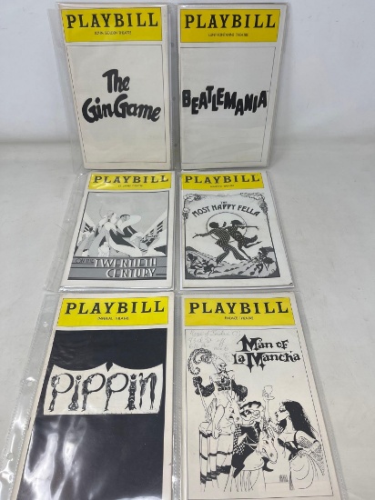 6 Broadway Show Playbills, 1970's