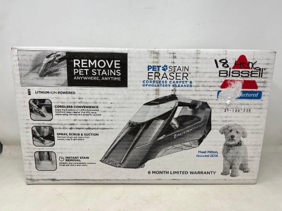 Bissell Pet Stain Eraser Cordless Carpet and Upholstery Cleaner