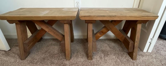 2 Rustic Stools/Benches