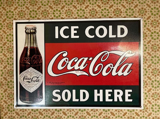 Metal Sign "Ice Cold Coca-Cola Sold Here"
