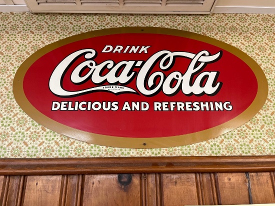 Advertising Sign "Drink Coca-Cola Delicious and Refreshing"