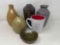 4 Pottery Vases, Pottery Bowl and Christmas Mug