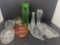 Glassware Grouping- Vases, Divided Dishes, Serving Trays, Bowls