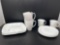 Corelle Dinnerware in 2 Patterns- 5 Square Plates & 4 Mugs, 6 Round Plates & 2 Mugs
