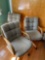 3 Upholstered Dining Room Chairs on Casters