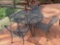 Round Metal Patio Table and 4 Matching Chairs
