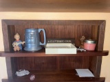 Pewter Mug, Hummel Type Figure, Jar Candle, Cards, Desk Sign, Wood Carving, More