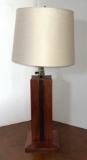 Hand Made Wooden Base Table Lamp