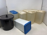 Plastic Storage Canisters and Ice Bucket