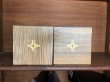 Square Wooden Bookends