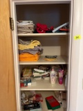 Contents of Closet- Towels, Sheets, Placemats, Lotions, Toothbrushes, Votive Candles, More