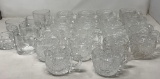 Large Grouping of Clear Glass Punch Cups/Coffee Mugs