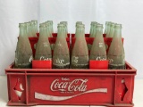 Plastic Coca-Cola Crate with 24 Empty Coca-Cola Bottles