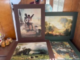4 Matted Prints- Various Subjects