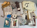 Arts & Crafts Lot- Stitchery Kits, Fabrics, Yarn, Patterns, Etc.