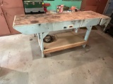 Work Bench w/ Vice and wired for power