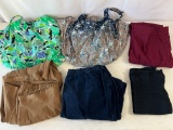 Lady's Clothing- 2 Swimsuits and 3 Pairs of Pants