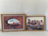 2 Framed Prints- Arches National Park and Wild Mustangs