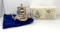 Raj Teapot- Stacked Silver Plate Tea Service with Blue Storage Bag and Box