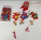 Fabric Asian Dragon Ornaments with Bells