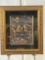 Gilt Framed Painting of Tibetan Buddha and Zodiac Symbols