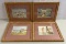 4 Complementary Prints of Children Playing at Beach, All Framed as Set