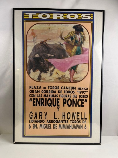 Framed Bullfighting Poster "Enrique Ponce"