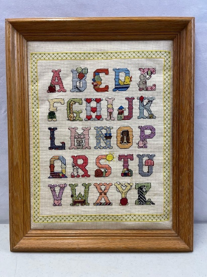 Framed Cross-Stitch Alphabet