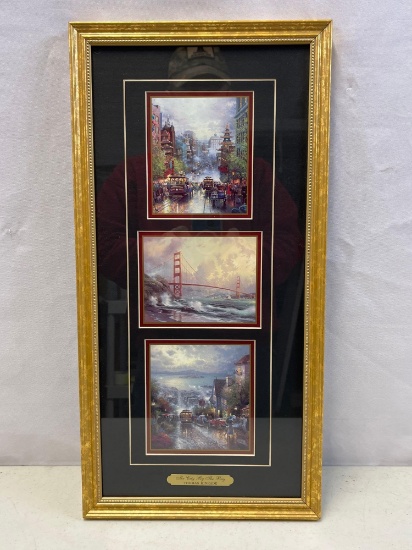 Triptych Prints of Original Paintings by Thomas Kinkade "The City By the Bay"