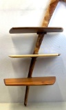 Unique Wood Craft Art Sculpture Shelf, Gorgeous Patterned Wood, Possibly some Teak